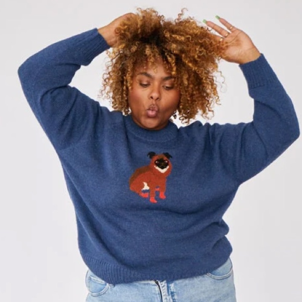 Rachel Antonoff SHERMAN Dog PULLOVER Sweater Wool